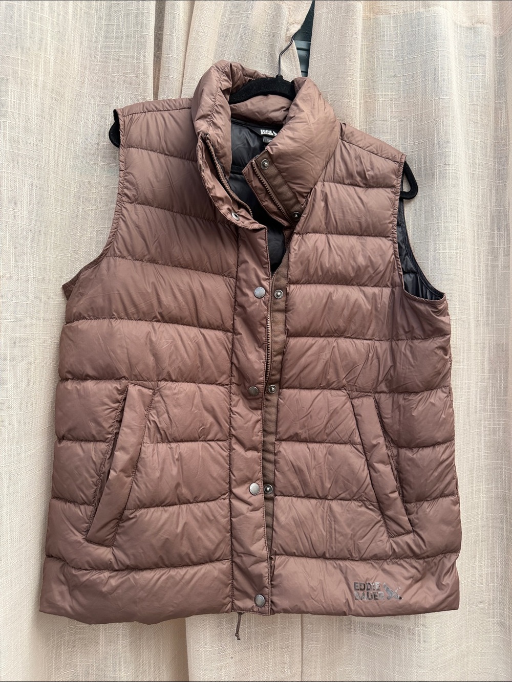Eddie Bauer Quilted Brown Puffer Vest